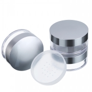 Hotop 3 Pieces 50 ml Plastic Empty Powder Case Face Powder Makeup Jar Travel Kit Blusher Cosmetic Makeup Jars Containers with Sifter and Lids