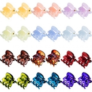 Hotop 24 Pieces Mini Hair Clips Plastic Hair Claws Pins Clamps for Girls and Women (Multicolor)