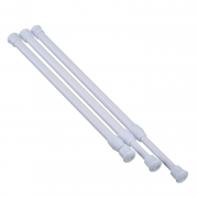 Hotop 3 Pack Cupboard Bars Tensions Rod Spring Curtain Rod, Adjustable Width (11.81-20 Inches, White)