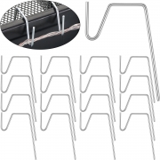 50 Pieces Christmas Hook Hanging Gutter Grid Hooks Metal Wire Hooks Ornament Hangers Metal Hangers for Christmas Decoration Outside Lights 