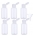 Hotop 6 Pack Transparent Plastic Air Flight Travel Bottle Set with Small Funnel for Flight, Airport, Holiday (75 ML)