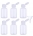 Hotop 6 Pack Transparent Plastic Air Flight Travel Bottle Set with Small Funnel for Flight, Airport, Holiday (50 ML)
