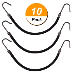 Hotop 10 Pack Ponytail Hooks Elastic Bands Hair Styling, Black
