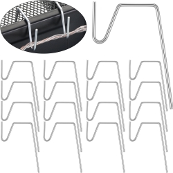 50 Pieces Christmas Hook Hanging Gutter Grid Hooks Metal Wire Hooks Ornament Hangers Metal Hangers for Christmas Decoration Outside Lights 