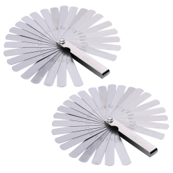 Hotop 2 Pack 26 Blades Stainless Steel Feeler Gauge Dual Marked Metric and Imperial Gap Measuring Tool