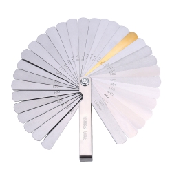 Hotop 32 Blades Stainless Steel Feeler Gauge Dual Marked Metric and Imperial Gap Measuring Tool